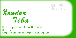 nandor tiba business card